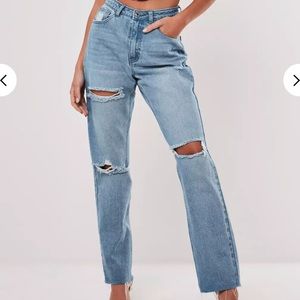 Stassie x Missguided Highwaist Straight Leg Jeans